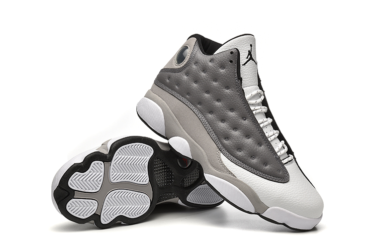 Air Jordan 13 Atmosphere Grey White Shoes - Click Image to Close
